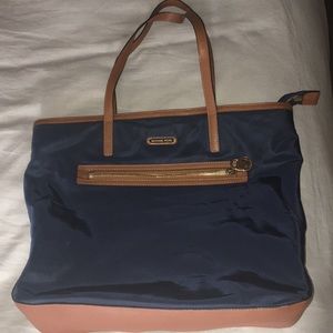Navy and Brown Michael Kors Bag